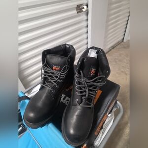 NEW MEN BLACK LEATHER TIMBERLAND BOITS SIZE 13